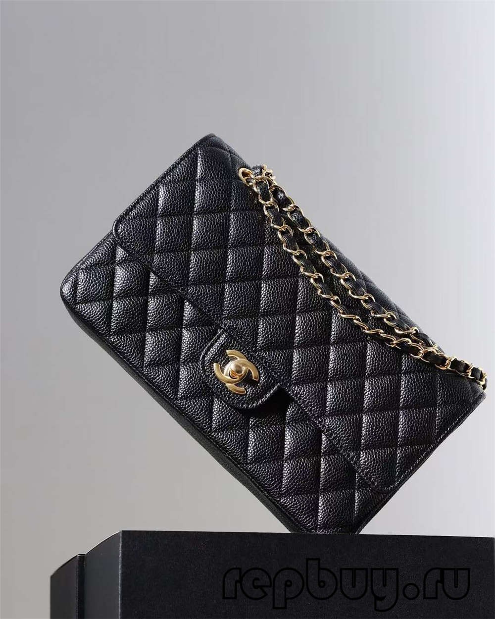 CHANEL Classicc Flap black gold buckle 25cm top replica bags (2022 Updated)-Best Quality Fake Louis Vuitton Bag Online Store, Replica designer bag ru