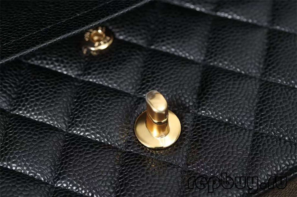 CHANEL Classic Flap top replica bags black gold buckle 25cm hardware and laser label details (2022 Special)-Best Quality Fake Louis Vuitton Bag Online Store, Replica designer bag ru