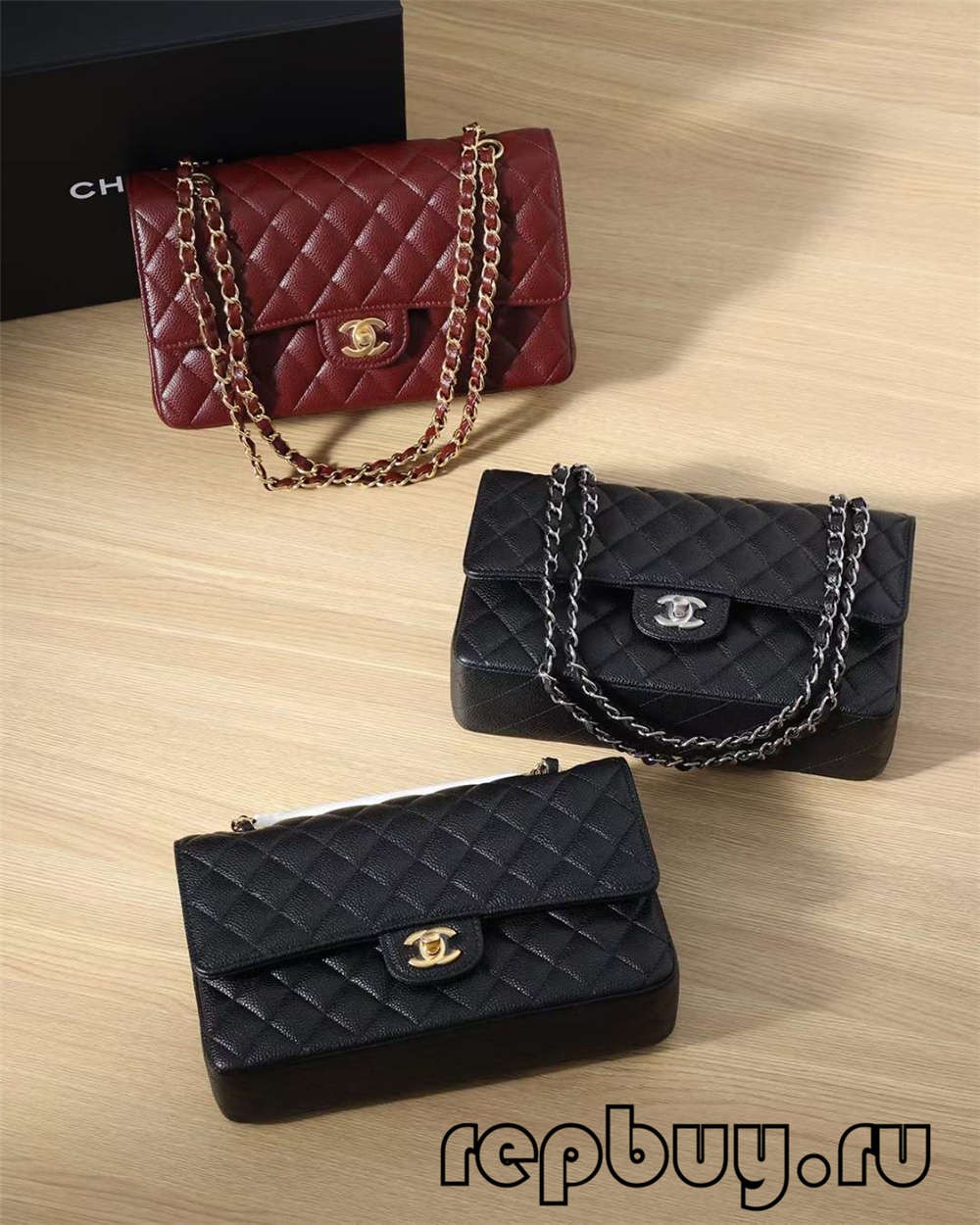 CHANEL Classic Flap top replica bags black gold black silver red gold three colors 25cm contrast (2022 Edition)-Best Quality Fake Louis Vuitton Bag Online Store, Replica designer bag ru