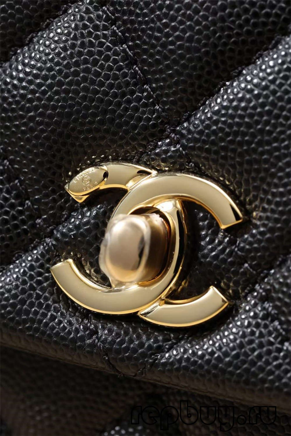 Chanel Coco Handle top replica handbags black gold buckle hardware and handle details (2022 Updated)-Best Quality Fake Louis Vuitton Bag Online Store, Replica designer bag ru