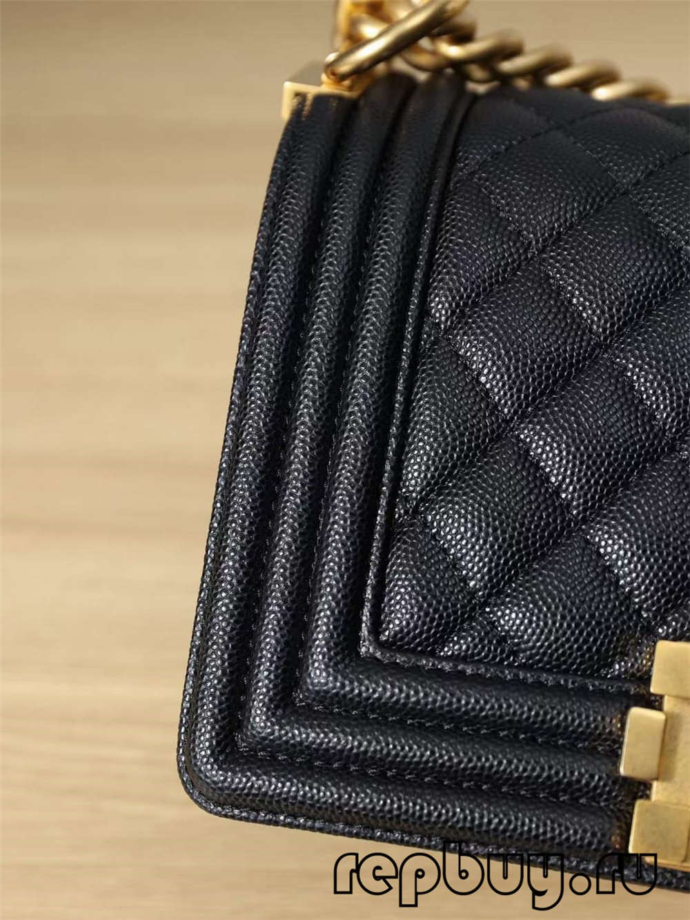 Chanel Leboy top replica handbags small gold buckle chain detail (2022 Latest)-Best Quality Fake Louis Vuitton Bag Online Store, Replica designer bag ru