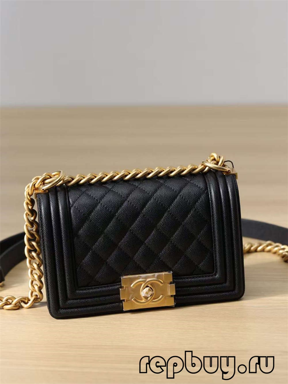 Chanel Leboy top replica handbags small gold buckle chain detail (2022 Latest)-Best Quality Fake Louis Vuitton Bag Online Store, Replica designer bag ru