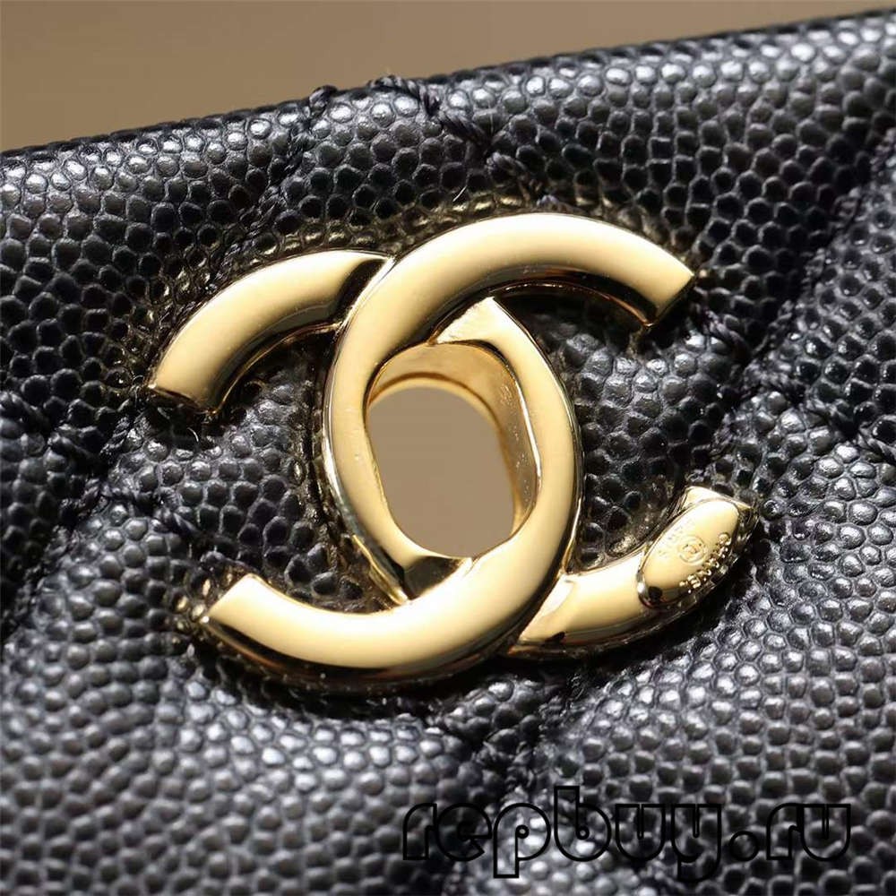 Chanel Coco Handle Top Replica Handbag Black Gold Buckle Inside Pocket Detail (2022 Updated)-Best Quality Fake Louis Vuitton Bag Online Store, Replica designer bag ru