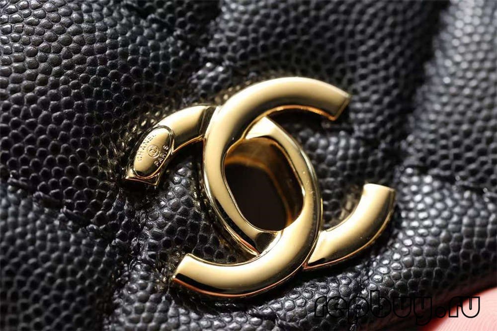 Chanel Coco Handle top replica handbag with black gold buckle hardware and double C logo detail (2022 Latest)-Best Quality Fake Louis Vuitton Bag Online Store, Replica designer bag ru