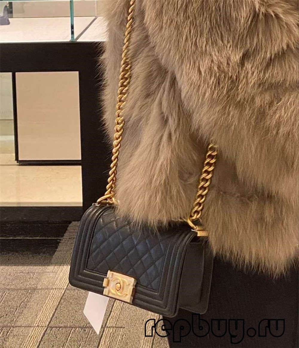 Chanel Leboy top replica handbags small gold buckle daily use effect (2022 Special)-Best Quality Fake Louis Vuitton Bag Online Store, Replica designer bag ru