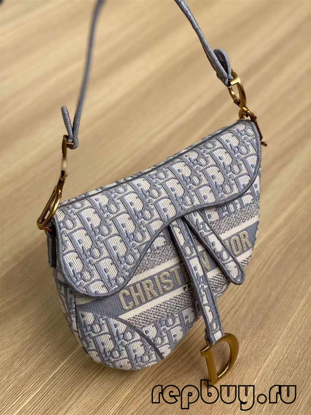 Dior Top Replica Saddle Bag Grey Embroidery Oblique Print (2022 Edition)-Best Quality Fake Louis Vuitton Bag Online Store, Replica designer bag ru