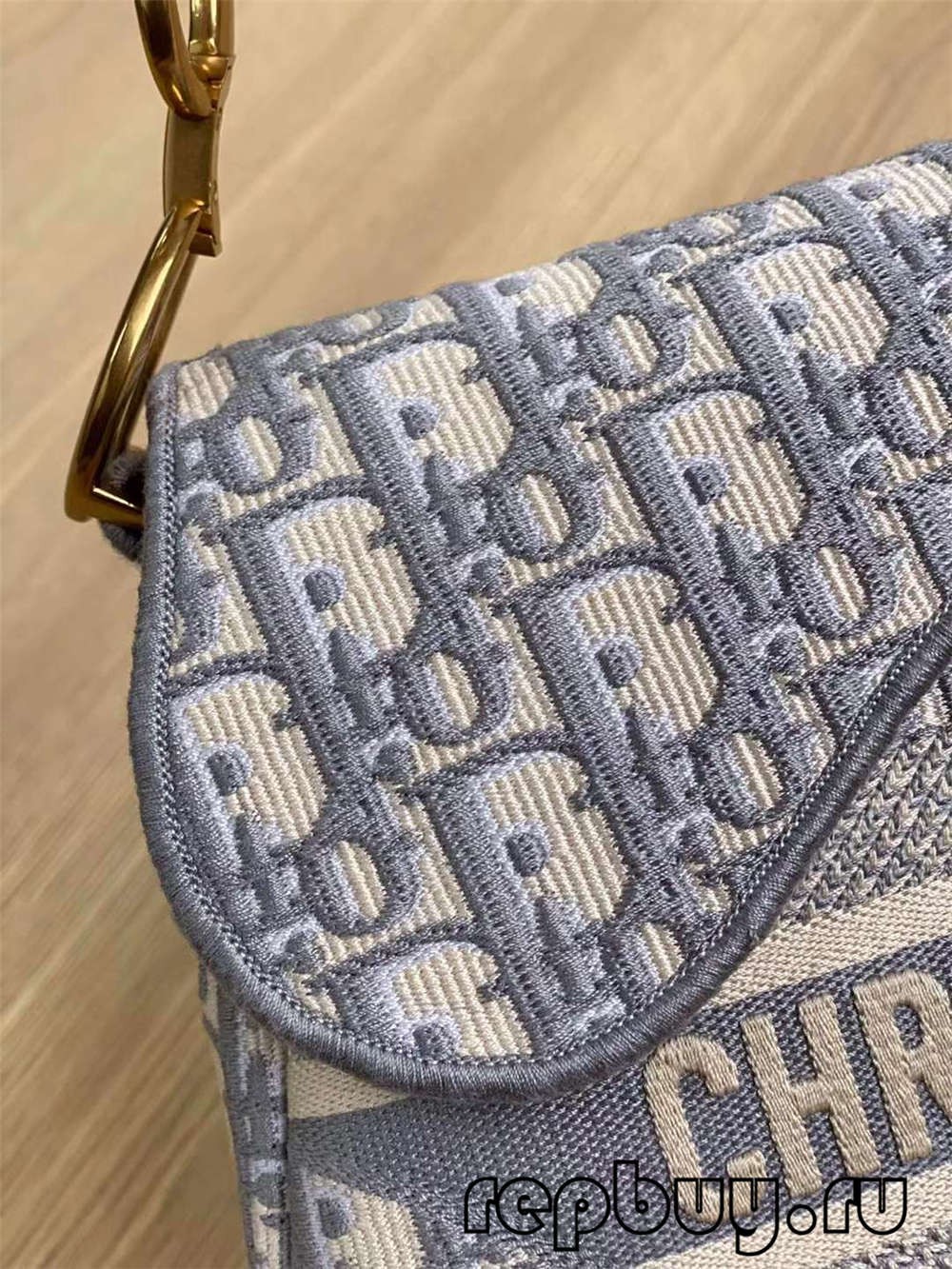 Dior Top Replica Saddle Bag Grey Embroidery Oblique Printed Inside Label Detail (2022Latest)-Best Quality Fake Louis Vuitton Bag Online Store, Replica designer bag ru