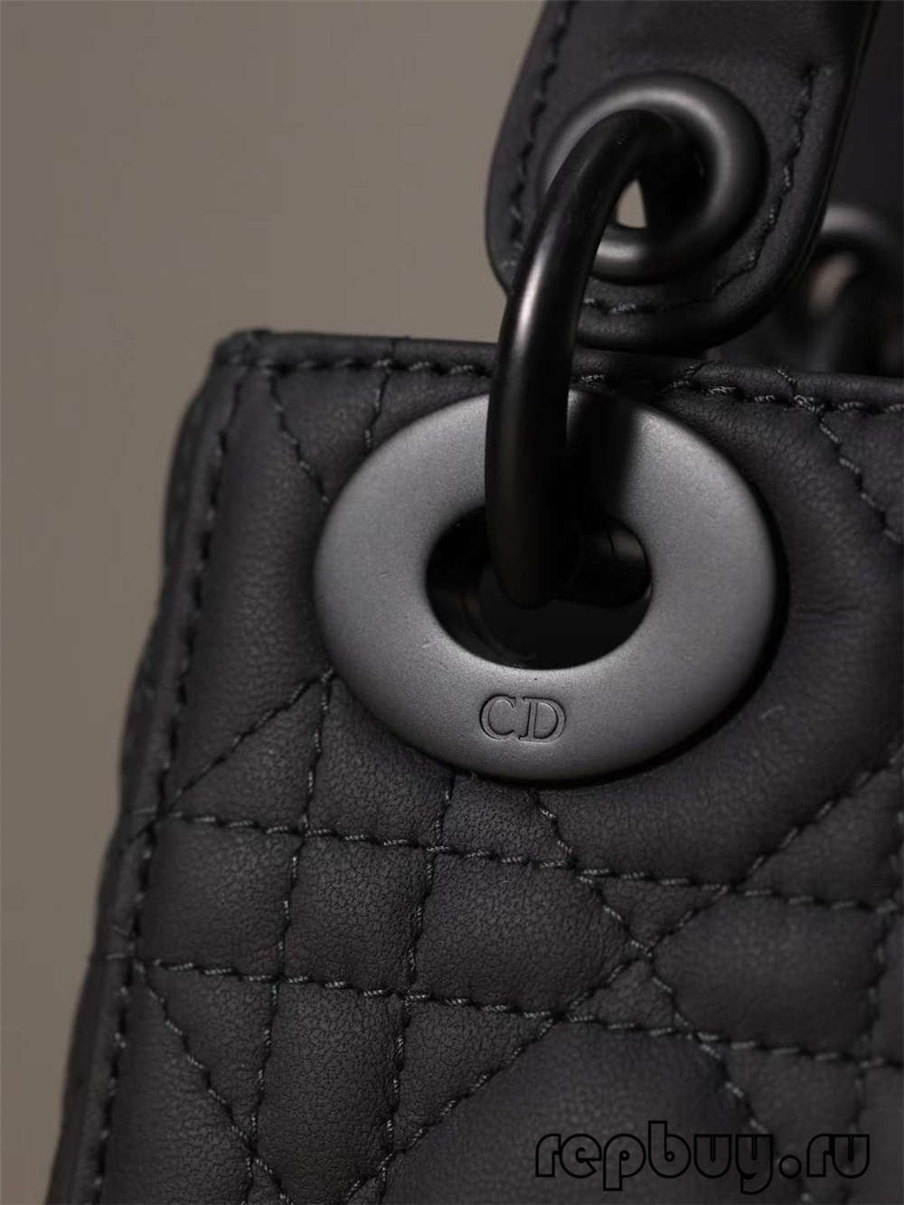 LADY DIOR Mini Black Top Replica Handbag Matte Cowhide Detail (2022 Updated)-Best Quality Fake Louis Vuitton Bag Online Store, Replica designer bag ru