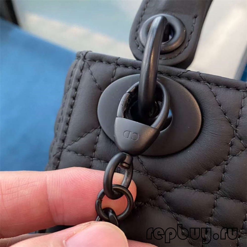 LADY DIOR Mini Black Top Replica Handbags Matte Cowhide Real or Fake Check (2022 Special)-Best Quality Fake Louis Vuitton Bag Online Store, Replica designer bag ru