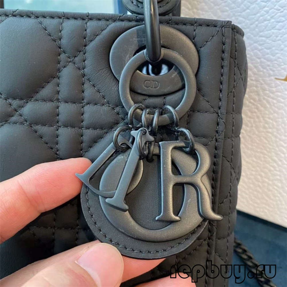 LADY DIOR Mini Black Top Replica Handbags Matte Cowhide Real or Fake Check (2022 Special)-Best Quality Fake Louis Vuitton Bag Online Store, Replica designer bag ru