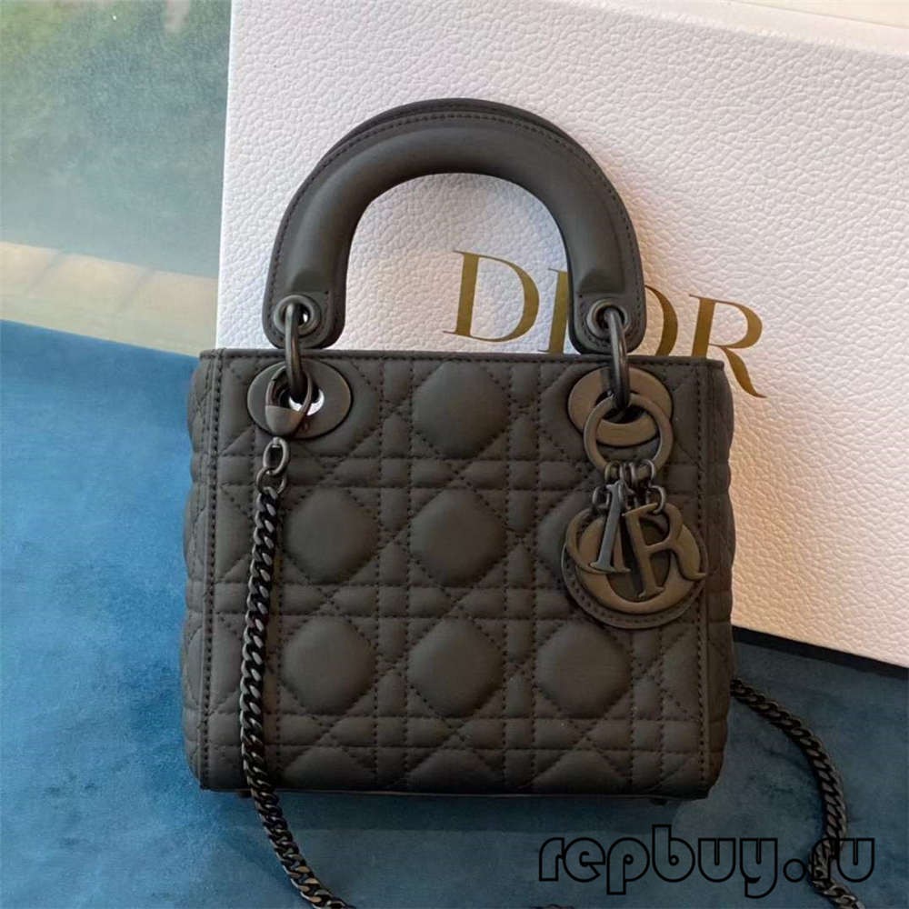 LADY DIOR Mini Black Top Replica Handbags Matte Cowhide Real or Fake Check (2022 Special)-Best Quality Fake Louis Vuitton Bag Online Store, Replica designer bag ru